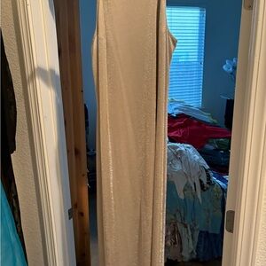 Elegant dazzling silver Sleeveless Dress